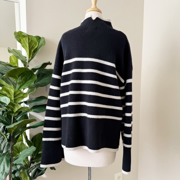 Striped Black and White Sweater - Picture 11 of 14